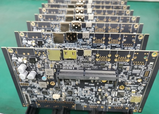 Μαύρο συγκεντρωμένο εμβύθιση PCB Smt ηλεκτρονικής Fr4 για το βιομηχανικό έλεγχο